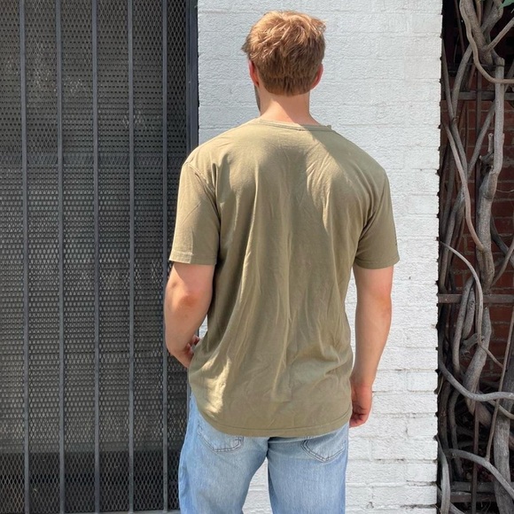 vintage 90s style graphic t-shirt with a doberman military design sz L - Picture 3 of 4